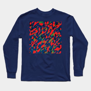 Camouflage - Red and Blue Long Sleeve T-Shirt